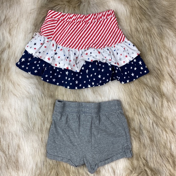 4T Girl Lot, Mickey & Minnie Top, Gap Tank, Shorts, & Stars & Stripes Skirt - Picture 8 of 10